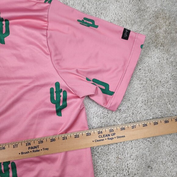 Golf Gods Polo Men's Size XL Australia Cactus Print Cool Tech Performance Shirt - Picture 6 of 6